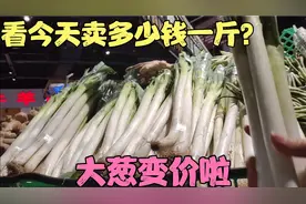 山东大葱变价啦，今天去早市，看看卖多少钱一斤？比你那贵吗