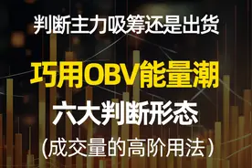 巧用OBV能量潮，六大判断形态，判断吸筹出货，成交量的高阶用法视频封面