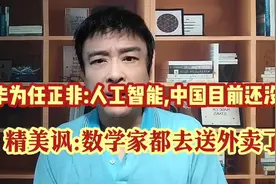 任正非:人工智能,中国政府目前还没想。精美:数学家都去送外卖了!视频封面