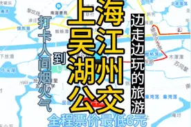 上海到湖州的公交线路来了，全程票价最低只需6元，回湖州方便了视频封面