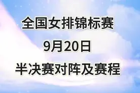 2024全国女排锦标赛四强产生，9月20日半决赛对阵及赛程视频封面