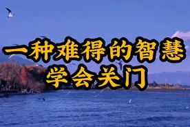 《一种难得的智慧，学会关门》人生就是删繁就简，减少欲望视频封面