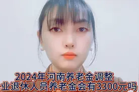 2024年河南养老金的调整，企业退休人员养老金会有3300元吗？视频封面