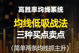 高胜率交易系统，均线低吸战法，三种买点卖点，两条均线抓主升视频封面