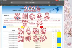 2024年江苏省苏州市公务员第一天报名数据新鲜出炉！看看你的岗！视频封面