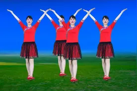 广场舞《北京的金山上》老歌经典，民族舞优美大气，好听好看