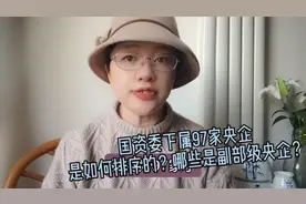 国资委下属97家央企，是按实力规模排名的吗？哪些是副部级央企？视频封面