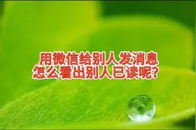 用微信给别人发消息怎么看出好友已经读了信息呢？企业微信新功能