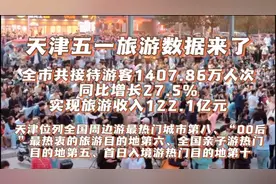 天津成旅游热点城市：五一接待游客1400多万人次，同比增长27.5%视频封面