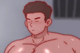 出租屋里三个大汗淋漓的肌肉大男生，酒后都失态了...视频封面