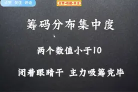 “筹码集中：两个数值小于10，主力吸筹完毕！”新手也能学会！视频封面