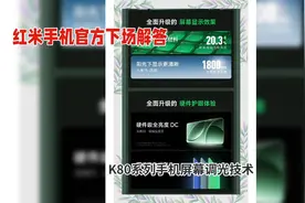 小米红米K80：护眼调光新突破