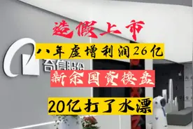 造假上市，八年虚增利润26亿，新余国资接盘，20亿打了水漂视频封面