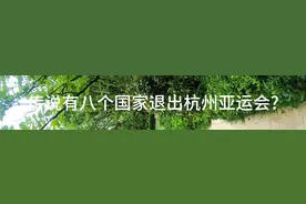 网传八个国家退出杭州亚运会是真的吗，原来这些国家各有各的说法视频封面