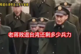 老蒋败退台湾时，还有多少兵力，说出来让人大吃一惊