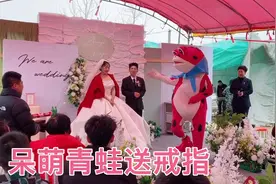 农村婚礼仪式全过程，呆萌青蛙送戒指，新娘漂亮婆婆年轻超热闹视频封面