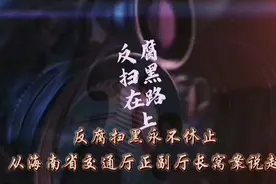 反腐扫黑永不休止从海南省交通厅正副厅长窝案说起#海南视频封面