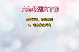 六年级语文下册，第四单元阅读材料1、《毛主席在花山》视频封面