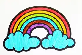 教孩子画彩虹并涂色视频封面