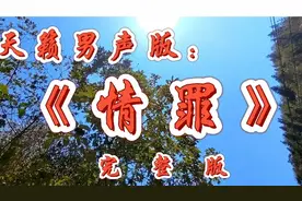 请欣赏:天籁神音男声版《情罪》比女声版更沧桑，更凄美，更好听