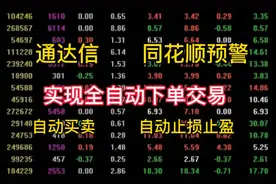 通达信，同花顺预警，实现全自动下单交易软件#量化交易视频封面