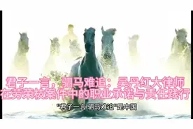 君子一言，驷马难追：吴丹红大律师在劳荣枝案件中的职业承诺与～视频封面