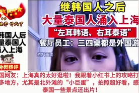 震惊！继韩国人后，大量泰国人涌入上海！#油管#老外#评论#上海