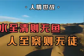 好文分享：（人情世故）水至清则无鱼，人至察则无徒。视频封面