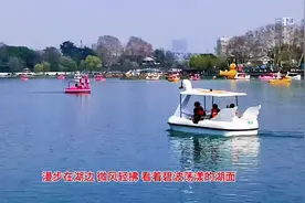 南京玄武湖的浪漫船只，静谧水面上划过视频封面