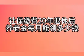 社保缴费20年退休每月能领多少钱视频封面