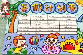 小学生最强暑假学习计划表，作息时间表手抄报假期养成自律好习惯视频封面