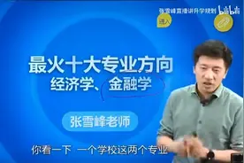 张雪峰淡经济学金融学就业方向，受益多多！视频封面