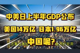 中美日上半年GDP公布：美国14.12万亿，日本1.96万亿，我国呢？视频封面
