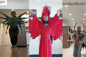 tiktok上的老外真会整活，创作这特效的人是在致敬印度吗，笑尿了