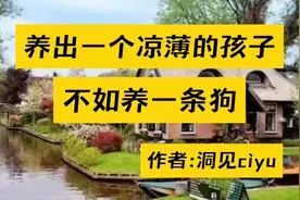 养出一个凉薄的孩子不如养一条狗,洞见ciyu视频封面