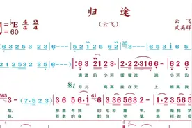 云飞 演唱《归途》有声动态简谱