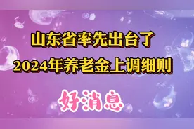 好消息！山东省率先出台了2024年养老金上调细则视频封面