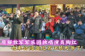 原解放军军乐团独唱演员陶红也来公园盘北京口琴大爷了！大爷真牛