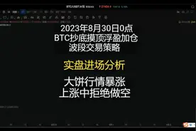 BTC抄底摸顶浮赢加仓波段交易策略！大饼暴涨，上涨中拒绝做空！视频封面
