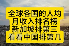全球各国的人均月收入排名榜，新加坡排第三，看看中国排第几？视频封面