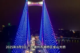 夜幕下的潮州金山大桥，璀璨灯光照亮整座桥！🌃✨视频封面