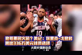 二登哥重回火箭？美记：埃里克-戈登将跳出336万美元球员选项视频封面