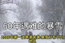 2025年第一波寒潮来袭，暴雪分布下列地区，60年难遇的暴雪视频封面