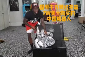 国外千万网红开箱7W美元购买的中国机器人（爆笑） 开箱 宇树科技视频封面