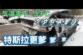 黑龙江气温零下-33℃，汽油车不着火，特斯拉更坑爹爹爹！视频封面
