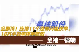 全剧终！连续11个涨停闪崩跌停，18万手封单焊牢地板，全被一锅端视频封面