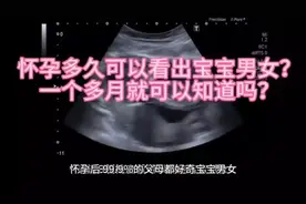 怀孕多久可以看出宝宝♂♀？