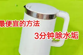 不管电水壶有多少水垢，教你用最便宜的方法，3分钟除得干干净净视频封面