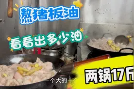 买了三个猪17斤的猪板油，没想到出油率这么高，居然出了这么多油视频封面