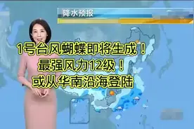 超强台风1号台风蝴蝶来袭！最强风力12级！视频封面